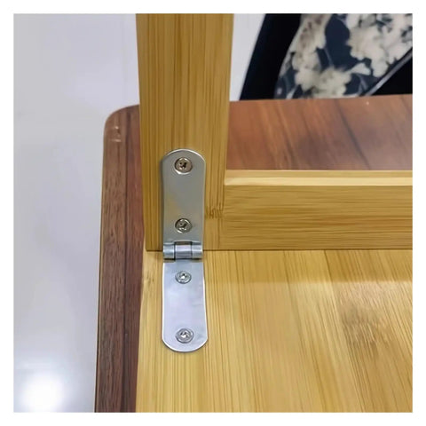 Ten Piece Foldable Flush Hatch Hinges for Tables Desks and Sewing Machines with Low Profile Design and Smooth Folding Motion