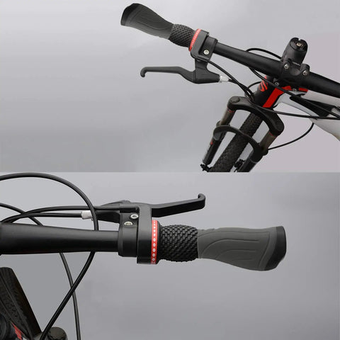 Two Pack 90mm Bike Handlebar Grips Two Color Rubber Ergonomic Design Grippy Comfort Fit For Most Regular Road And Mountain Bikes