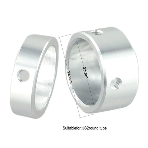 Heavy Duty Aluminum Alloy Handle End Cap For 25mm And 32mm Fitness Tubes, showing side view and dimensions