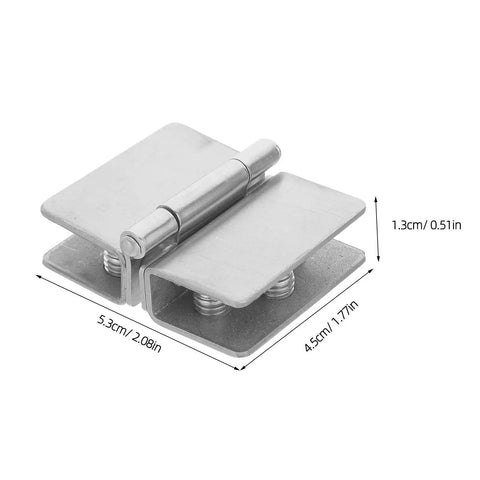 Heavy Duty Stainless Steel Glass Cabinet Door Hinges With Clamp For Multipurpose Use In Bathroom And Kitchen The Go To Display Cabinets And Shower Glass Doors Hardware That Is Built To Last And Work Like A Beast., stainless steel clamp hinge 5.3 x 4.5 x 1.3 cm