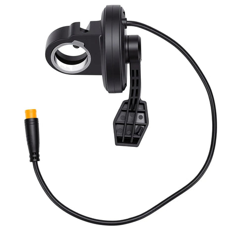 Thumb Throttle Replacement With Hall Effect Sensor For Electric Scooters 3 Pin Connector Direct Replacement Part For Precise Speed Control Smooth Acceleration Fits Most Models No Fuss Install, black plastic body with cable and plug