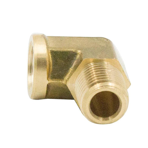 brass NPT elbow fitting for plumbing and pneumatic systems