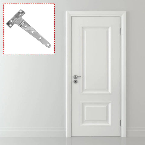 316 Stainless Steel T Style Door Hinge With Screws for smooth quiet operation shown with a white interior door.