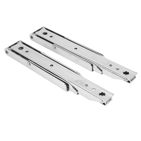 Heavy Duty Folding Shelf Brackets Set For Small Spaces, 8 Inch Cold Rolled Steel, Collapsible Support with Durable Brush Finish Built To Last