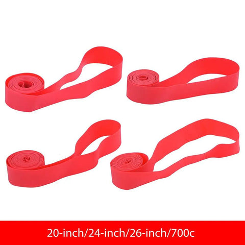 2 Pack Bicycle Tire Liner And Rim Tape Kit for 26 Inch Tires Inner Tube Protector Pad Puncture Guard in red material