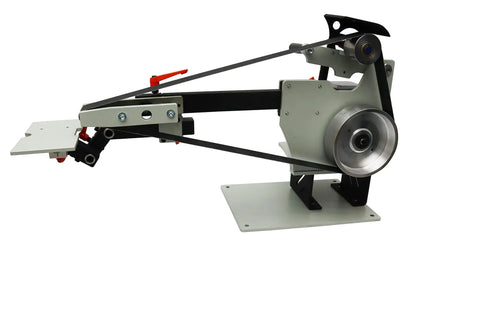 Garage Grade Two By Seventy Two Inch Belt Grinder And Sander Station with variable speed drive for precision sharpening.