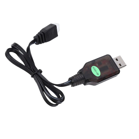 USB Charger Cable For A800 RC Plane And 244016 RC Car, 3.7V JST Battery Charger With Fast Charge shown unplugged