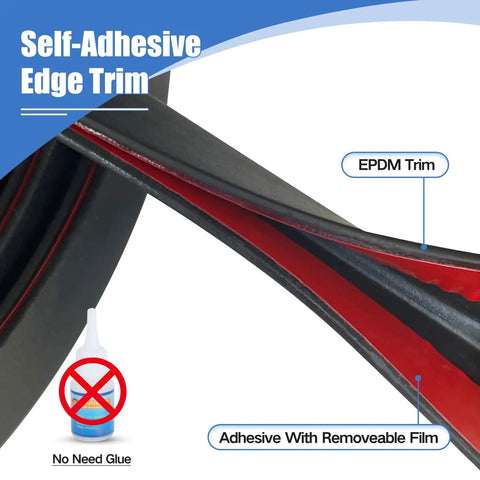 Self Adhesive Rubber Edge Trim For Sheet Metal EPDM U Channel Edge Protector Fits One Sixteenth Inch Metal 20 Feet Black