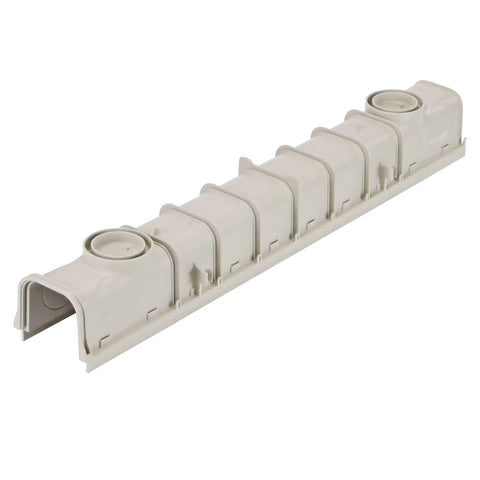 5.5 In Deep Profile Channel Drain Kit With HDPE Grates And End Caps For Driveways, Patios, Pool Decks And Courtyards, Trench And Channel Drainage System, 39.4 In Long, Gray, Includes End Caps, showcasing end caps detail.