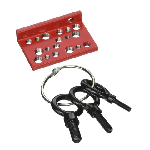 Heavy Duty Offset Hinge Pull Plate Backing Handle Set For Car Body Work and Hood or Trunk Hinge Fixes with eye bolts.