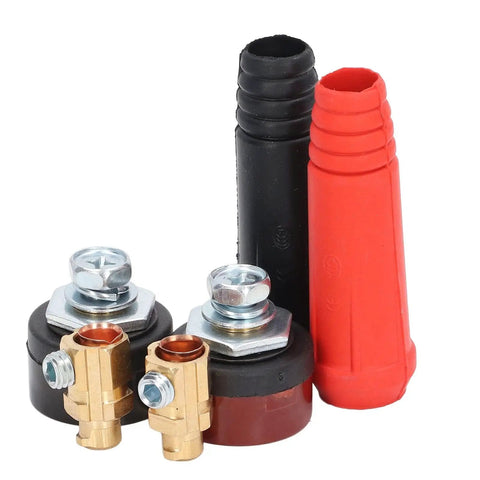 Beefy Heavy Duty Welding Cable Panel Connector Set With Quick Connect Plugs And Sockets For Plug And Play TIG Power Delivery