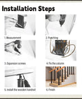 Installation steps for White Side Mount Stair Balusters 30 Pack With Hella Strong Adjustable Brackets And Full Hardware Kit.