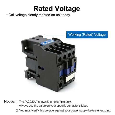Beefy 3-Pole AC Contactor CJX2-1810 With 24VAC Coil, 660V, DIN Rail Mount, rated voltage label visible