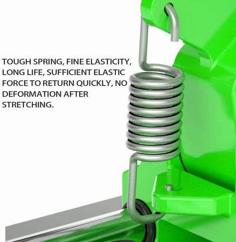 Universal Angle Grinder Stand Converter And Workstation Bracket For 100 115 125mm Grinders Polishing And Cutting Multi Angle Desktop Mount With Pull Rod Fits Two Sided M8 M10 Holes close-up view of spring mechanism.