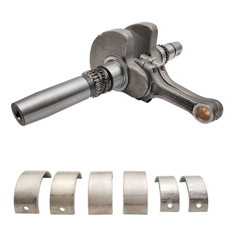 Premium Crankshaft Bearing Assembly For Hisun 800 Atv Utk featuring durable steel crankshaft and four bearing shells.