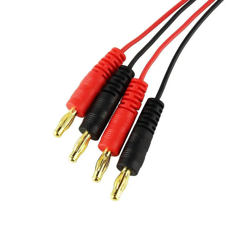 4mm Banana Plug To JST Charging Lead For RC Batteries, 20AWG Silicone Wire, 30Cm 11.8Inch Length, Pack Of 2, close-up view
