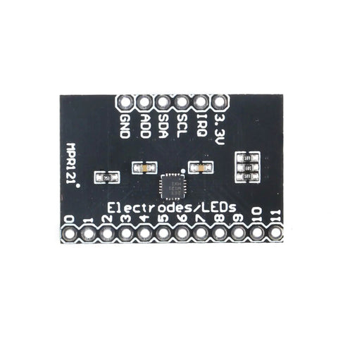 Front view of Five Pack MPR121 Capacitive Touch Sensor Breakout Modules V12 I2C Controller Board for Keyboard Projects