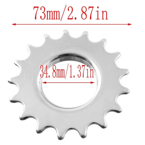 34.8mm Internal Diameter 17T Fixed Gear Freewheel Retaining Ring for Single Speed Bikes Heavy Duty Steel Construction Rustproof