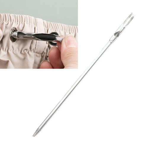 4X Drawstring Threader Aluminum Bodkin Tool For Quick Rope And Elastic Cord Threading, Ribbon And Tapestry Threading Aid For DIY Needlework, Crafting, Elastic Band Projects, Grab And Go Sewing Companion With Easy Grips, aluminum bodkin on elastic waistband