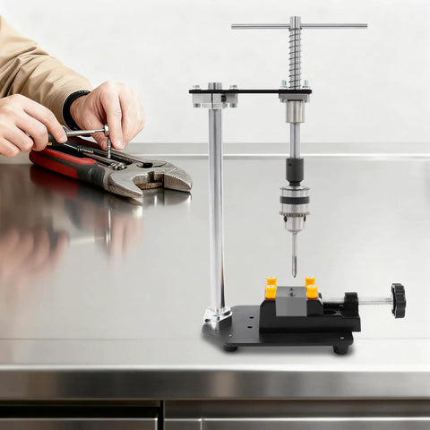 Manual Tapping Machine With Adjustable Precision Hand Tapper Vertical Tapping Tool Portable Tap Holder Wrench on table