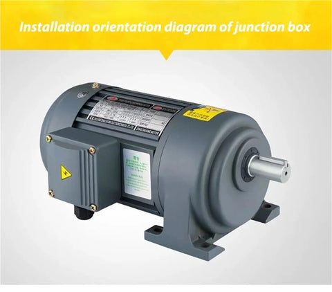 Heavy Duty Three Phase Gear Reducer Motor 380V Horizontal Variable Frequency Speed Control 100W To 7.5KW showing junction box detail.