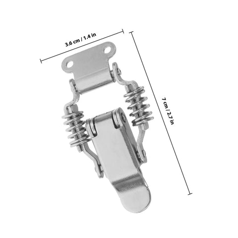 Solid 4pc Iron Spring Toggle Latch Clamps with Buckles for Toolboxes and Cabinets Super Durable Heavy Duty Holders, 3.6 cm x 7 cm.