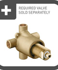 Align 3-Function Valve Trim Kit In Brushed Gold For M-PACT Systems, Transfer Style Upgrade For Modern Showers, Valve Required