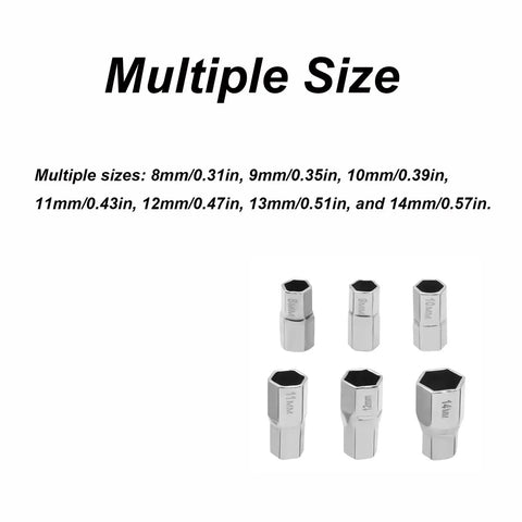Top Shelf Metric Socket Wrench Set For Single Handle Faucet Repair with sizes 8mm to 14mm, steel hex drivers.