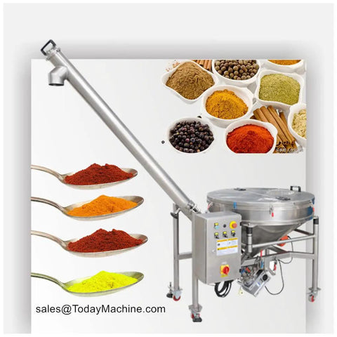 Stainless Steel Screw Auger Feeder Workhorse Conveyor With Hopper For Spice Grain And Powder Handling beside spices and powders