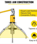 Heavy Duty 15 Ton Hydraulic Gear Puller And Wheel Bearing Separator With Adjustable 3 Jaws features tapered jaws for secure gripping.