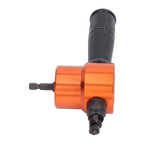 360 Degree Double Head Metal Cutter Attachment For Sheet Cutting And Drilling Electric Nibbler with orange body