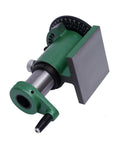 Rock Solid Spin Indexing Jig With Standard 5C Collet And Heavy Duty Cast Steel Body, viewed from side showing adjustment scale.