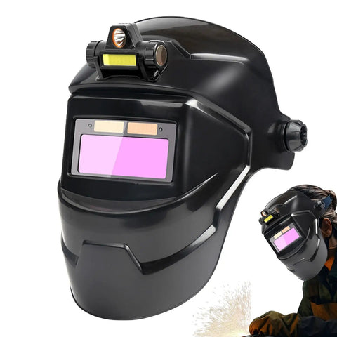 Auto Darkening Welding Hood With True Color Viewing System And Large Window For On Site Metalworking and Industrial Welding