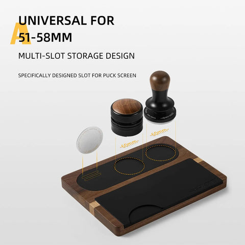 All In One Dope Espresso Tamping Station With Distributor And Tamper Holder Including Tamping Mat And Milk Pitcher Mat