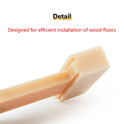 Close-up of 4 In 1 Laminate Floor Installation Tool Nylon Tapping Block with diagonal grooves, showing detail of design for tight seams