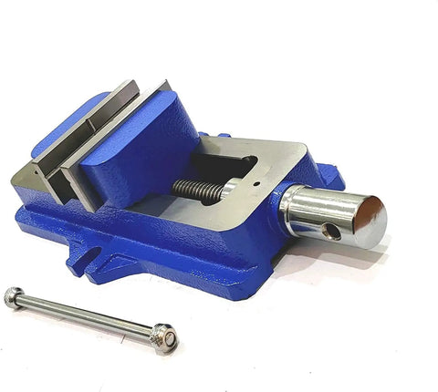 Beefy 4 Inch Self Centering Vise For Lathe And Milling Machines, Quick Setup Milling Solution, solid cast iron body, front view