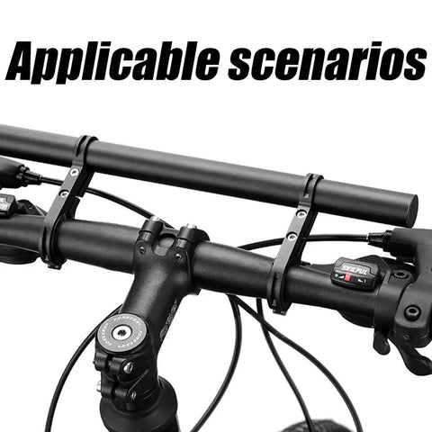 11.8 Inch Aluminum Handlebar Extender for Bikes, Heavy Duty No Nonsense Double Bracket Mount to Hold Headlights GPS Speedometer, 22 mm Bar Fit
