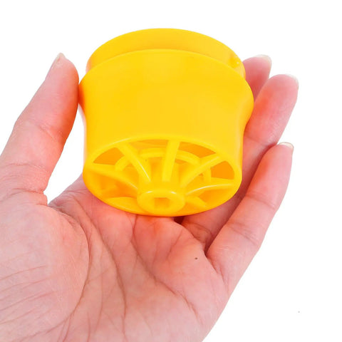 Lightweight Pvc Threader Kit For Electric Drill Compatible With 1 2 3 4 And 1 Inch Pipe, showing yellow plastic threading tool in hand.