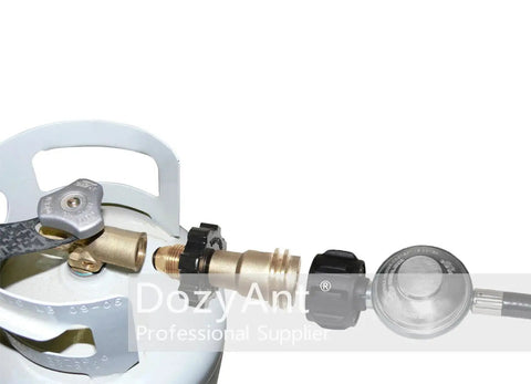 Propane Tank Adapter Converts POL To QCC1 Type 1 For Grills And Regulators, Easy Grip Hand Wheel, Airtight Connection, Use Larger LP Tanks With New Style Regulators, Includes Wrench