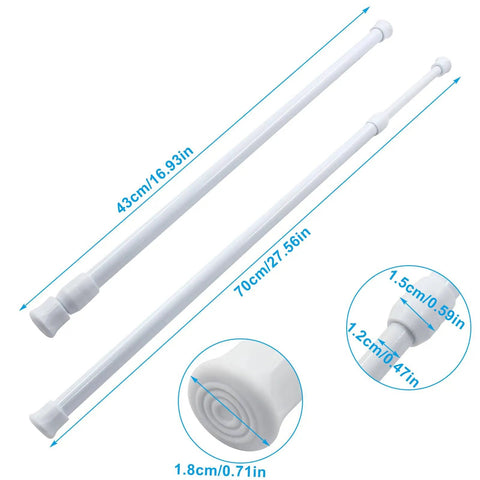 4 Pack Extendable Window Security Bars, Adjustable 17 To 27.6 Inch Tension Rods For Doors Cabinets And Bathrooms, Easy Install