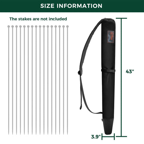 Stakes Bag For Camping And Outdoor Use Stow And Carry Dog Pen Stakes With Ease Heavy Duty Travel Case Compatible With All Brand Stakes