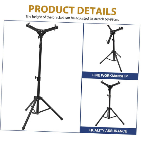 Flat Out Killer Heavy Duty Alloy Drum Rack featuring fully adjustable tripod shelf and folding snare stand in matte black.