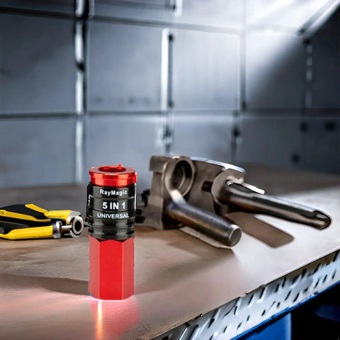 5In1 Universal Quick Connect Air Coupler Kit With 1/4 Inch Female NPT Fittings, 2 Pack Red Air Hose Connectors for compressors on table