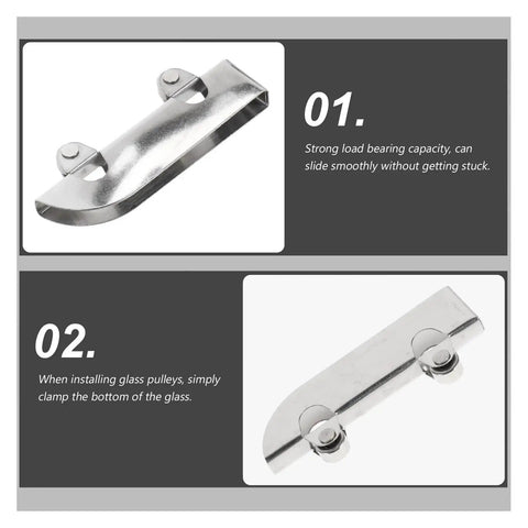 Full Extension Drawer Slides Kit With 12 Pieces For Cabinets And Glass Doors, Smooth Steel Roller Guides And Pulley System, No Tool Needed