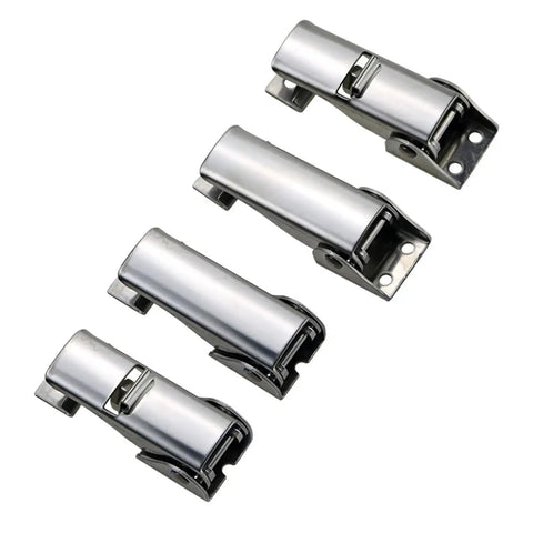 Heavy Duty Adjustable 304 Stainless Steel Toggle Draw Latch With Strong Hasp Lock For Toolboxes Trunks And Cabinets Durable Secure Fastener set of four latches.