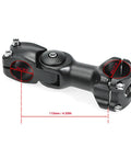 Adjustable Bike Stem Riser Extender For 28.6mm Fork And 31.8mm Bars 110mm Length With 0 To 60 Degree Tilt Elevates Handlebar Height