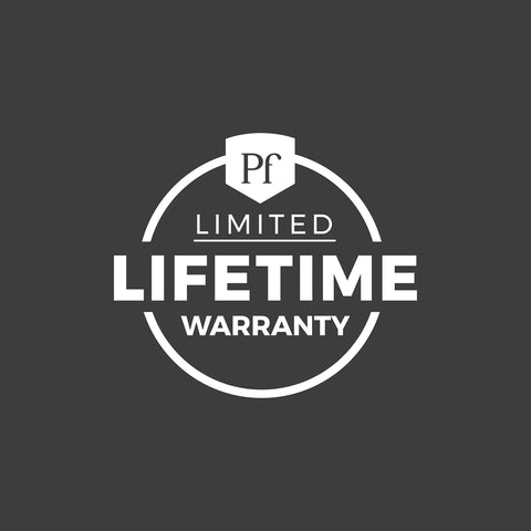 Limited lifetime warranty badge for Slick Single Handle Shower Faucet Trim Kit In Polished Chrome Finish.