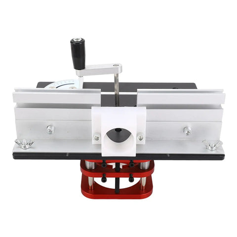 Rock Solid Router Table Base Kit With Hella Adjustable Aluminum Design And Quick Top Shelf Mounting For Universal 64 To 66Mm Motors smooth hand crank woodworking rig.