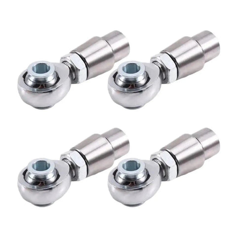 4Pcs Hardened Steel Spherical Rod End Bearings With Dual Left Right Threads And Adjustable Jam Nuts for precise linkage and easy mounting.