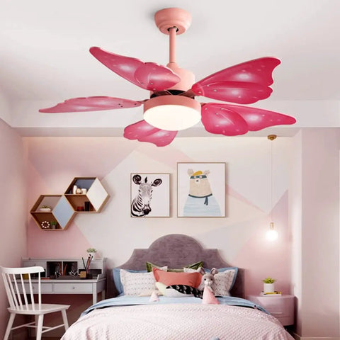 Quiet Ceiling Fan With Built In Light And Remote Control Energy Saving Air Circulator stylishly enhances a modern bedroom decor.